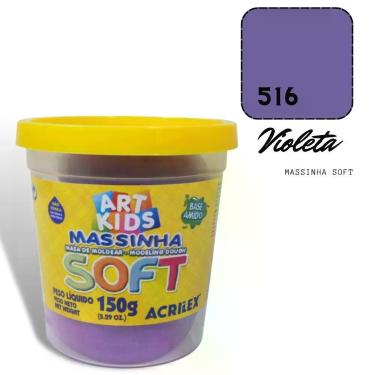 Imagem de Massinha de Modelar Acrilex Soft 150g Violeta