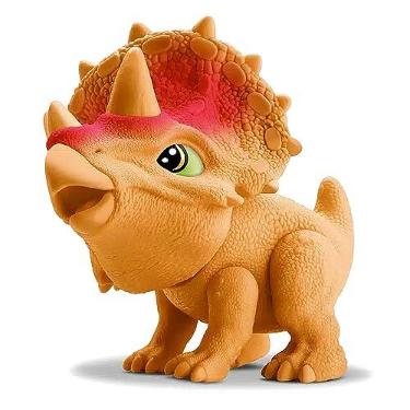 Imagem de Boneco de 19cm Dinossauro Emborrachado Triceratops Articulado Bambola Original Na Caixa