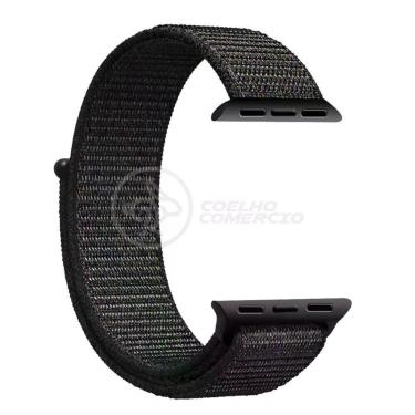 Imagem de Pulseira Nylon Para Iwo Smartwatch 42mm 44mm - Preto