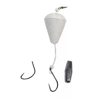 Imagem de Boia de Pesca Pão com Chicote Anzol e Chumbo de Apoitar Kit 50G Suporte GPF