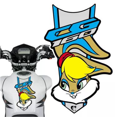Imagem de Adesivo Faixa Gravata Sem Resina Moto Cg 150/160 Lola Bunny Azul Cor Cg 160