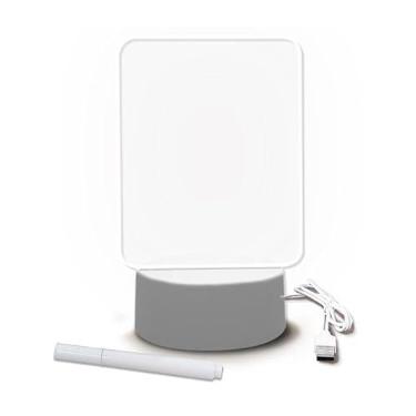 Imagem de AGILINX Luminária 3D LED Quadro De Mensagem, Luminária Led, Anotações, Mensagens Luminaria De Mesa, Branco, Acrílico