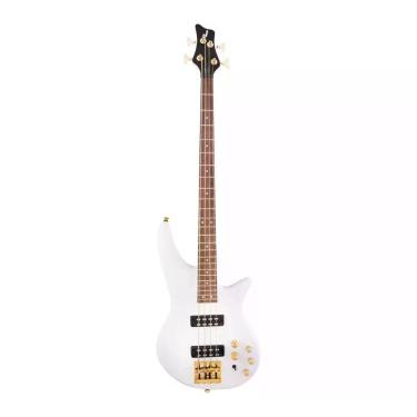 Imagem de Contrabaixo Jackson JS3 Spectra Cor Snow White Hardware Gold 4 Cordas