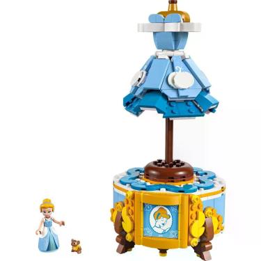 Imagem de Kit de Construção Disney Vestido da Cinderela 474 Peças com Miniboneca e Suporte de Exposição Lego