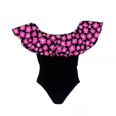 Imagem de Maiô body infantil floral wave ciganinha uv50 - Bim Beachwear