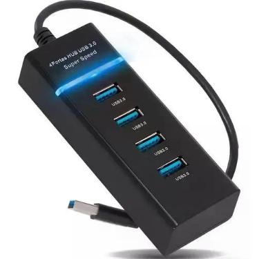 Imagem de Hub Cabo Usb 3.0 4 Portas High HBP4 Preto - Rhos
