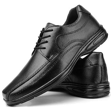 Imagem de Sapato Oxford Social Masculino Casual Preto Com Palmilha Anatomica (41)