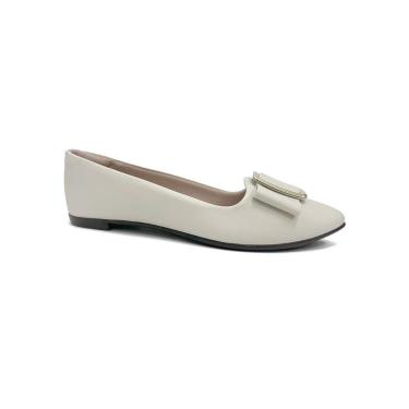 Imagem de Sapatilha Moleca Bico Fino 5635.879 Branco Off, 37, Branco off