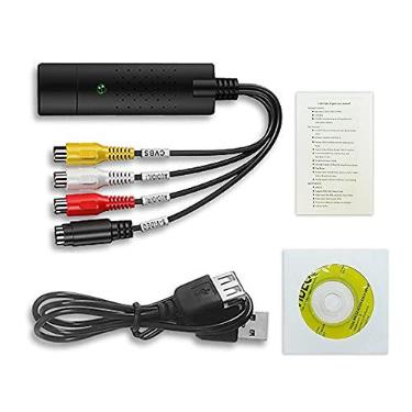 Imagem de Romacci VHS to Digital Converter Conversor de vídeo USB 2.0 Placa de captura de áudio VHS Box VHS VCR TV para conversor digital Suporte Win 7/8/10