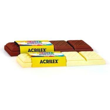 Imagem de Borracha Acrilex Chocolate Sortido com Design Criativo em Formato de Doce para Uso Escolar Ou Escritório Sortido