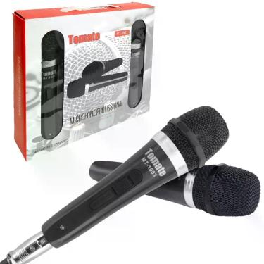 Imagem de Kit 2 Microfone Metal para Caixa de Som e Apresentações Profissional -