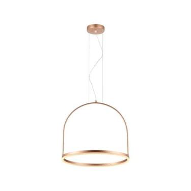 Imagem de Pendente Cage LED, 20W, Luz amarela 3000K, Cobre, 50cm, Avant
