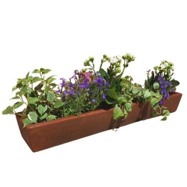 Imagem de Jardineira Para Plantas 80cm Floreira De Polietileno Marrom