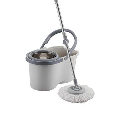 Imagem de MOP Giratório Inox Menalux com Refil Extra de Microfibra