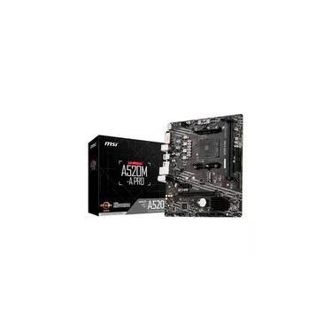 Imagem de Placa-Mãe MSI A520M-A PRO, AMD AM4, mATX, DDR4, Preto - A520M-A PRO