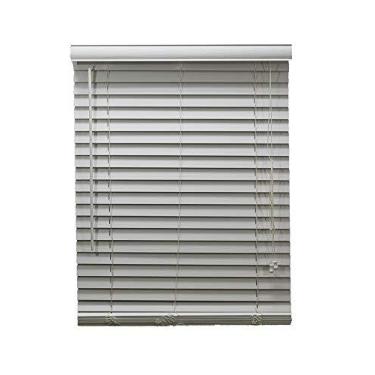 Imagem de Persiana Horizontal Pvc 50mm Branca 160 (L) X 140 (A) cm Cortina Tipo Madeira Luxo 1,60 x 1,40 m
