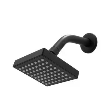 Imagem de Chuveiro Ducha Quadrado Articulável Preto Fosco Aquecimento Solar Ou Gás Luxo