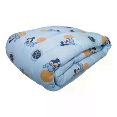 Imagem de Edredom Kazzavip Baby 100% Algodão Toque Macio e Secagem Rápida Azul Portallar