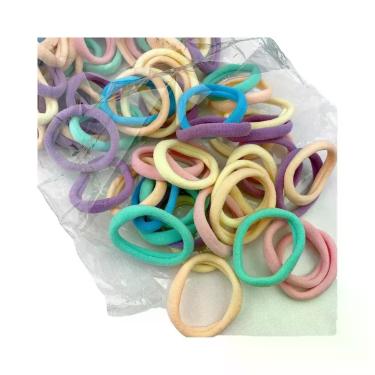 Imagem de Conjunto De 50 Laços De Cabelo Em Nylon Em Cores Candy Para Mulheres E