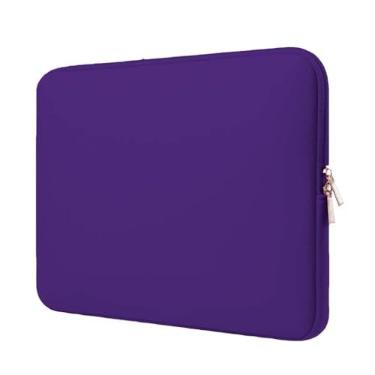 Imagem de Capa Case para Notebook 11 a 17 Polegadas em Neoprene Premium, Capa Protetora Impermeável com Zíper Duplo(Roxo,12.1)