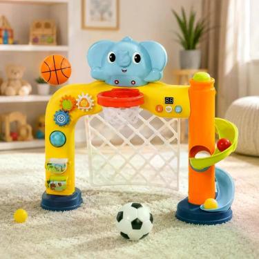 Imagem de Brinquedo Baby Sports Elefantinho 3 Em 1 Com Luz E Som - IMPORTUDO