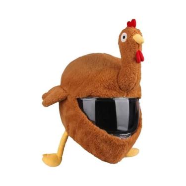 Imagem de Capa De Capacete De Pelúcia De Desenho Animado Com Orelhas Flexíveis, 