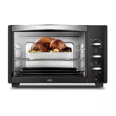 Imagem de Forno Elétrico de Bancada HQ HQ48D 48L 1600W com Controle de Temperatura Mecânico e Timer Preto 110V
