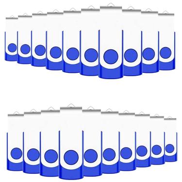 Imagem de Unidades flash EASTBULL 256 MB USB 2.0, pacote com 50 unidades (azul)