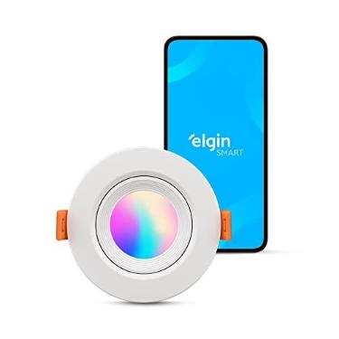 Imagem de Luminária LED Ecospot Inteligente 5W 3000-6500k Elgin Redonda WIFI RGB Bivolt Compatível com Alexa e Google Home