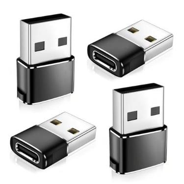 Imagem de Adaptador USB para USB C - Adaptador USB C fêmea para USB macho, cabo carregador tipo C, conversor de energia para iPhone 16, 15, 14, 13 Pro Max, Apple Watch, Airpods, compatível com Nintendo Switch