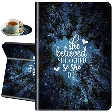 Imagem de Capa para Samsung Galaxy Tab A8 10,5 2022, capa protetora de TPU à prova de choque para tablet Samsung Galaxy A8 de 10,5 polegadas (SM-X200/X205/X207), She Believed She Could So She Did