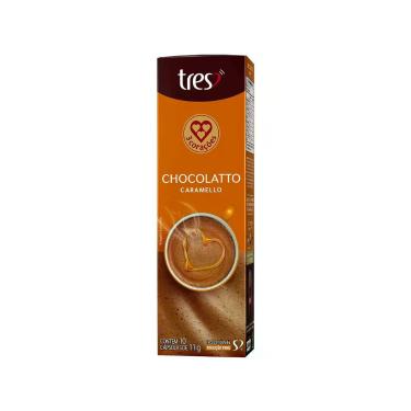 Imagem de Cápsula Chocolatto Caramello TRES 3 Corações, 10 Cápsulas, Chocolatto