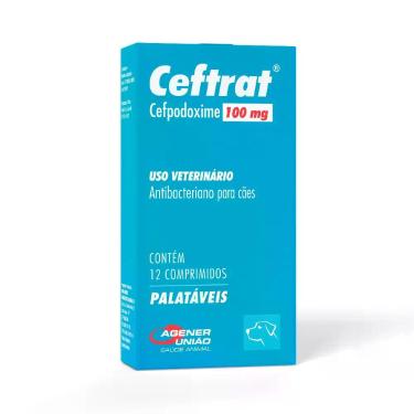 Imagem de Ceftrat 100mg com 12 Comprimidos Agener União para Cães