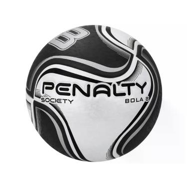 Imagem de Bola De Futebol Society Penalty 8 X, Branco e Preto, 66-69cm