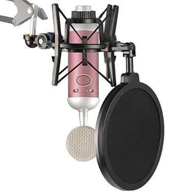 Imagem de Suporte de choque Blue Spark com filtro pop, para-brisas e suporte de choque para reduzir o ruído de vibração correspondente ao braço boom do microfone Blue Spark SL da Blue Spark YOUSHARES