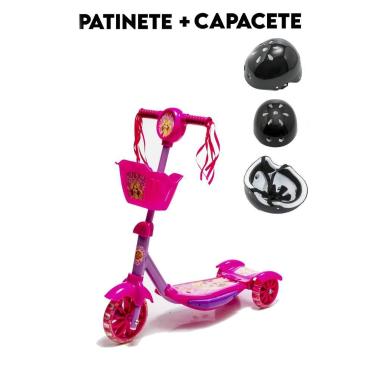 Imagem de Patinete Rosa Belinda 5 6 7 Anos com Presente Espetacular - DM Toys
