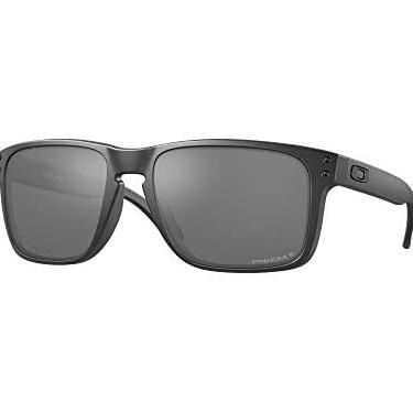 Imagem de Oakley Pacote de óculos de sol OO9417: OO 9417 941730 Holbrook Xl Steel Prizm preto e grande kit de acessórios de coleira preta, Holbrook Xl Steel Prizm Preto, 59/18/137