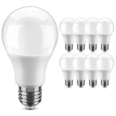 Imagem de Kit 10 Lampada Led 12w Bulbo Soquete E27 Bivolt Branco Frio