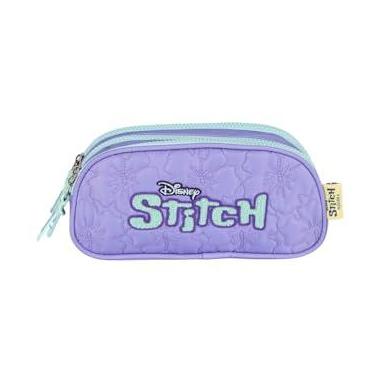 Imagem de Estojo Escolar Disney Stitch 3 divisórias - Licenciado New (Roxo)
