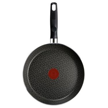 Imagem de Frigideira Rochedo Robusta Grafite 24cm com Antiaderente Resist 3X, Reforçado com Partículas Minerais, Alta Espessura, Base Limpa Fácil e Thermo-Sinal