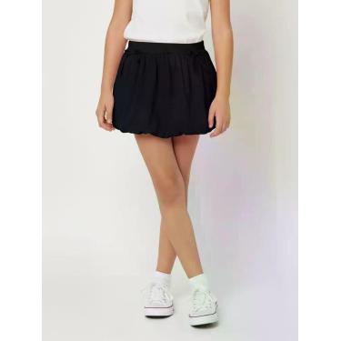Imagem de Saia Balonê Laços Infantil Para Menina - PRETO - Lecimar, Preto, 6