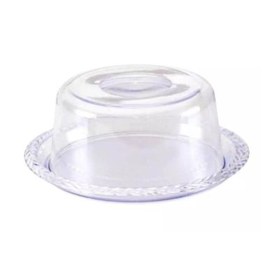 Imagem de Porta Queijo Queijeira Trançada Com Tampa de Acrílico Cristal - Keita