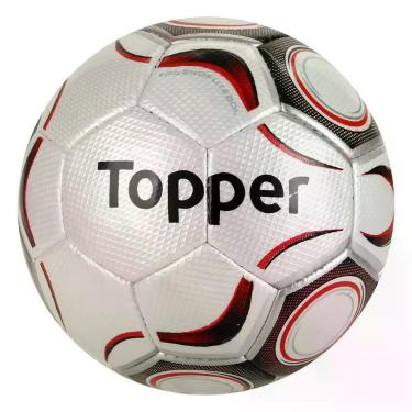Imagem de Bola De Futebol Campo Topper Maestro Pro Costurada á Mão, Branco, Pret