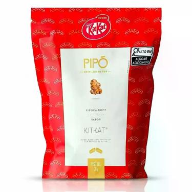 Imagem de Pipoca Doce Sabor Kit Kat 70g Pronta para Consumo Crocante Gourmet - N