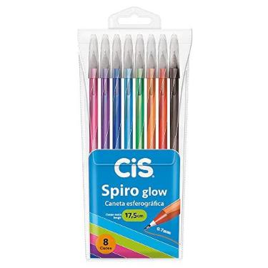 Imagem de CONJUNTO CANETA CIS SPIRO GLOW 8 CORES
