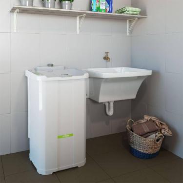 Imagem de Lavadora de Roupa semiautomática Tanquinho sem Dreno Inverter 10kg Prá