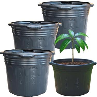 Imagem de Kit 3 Vaso Embalagem 40 Litros com Alça para Árvores Frutíferas, Ornamentais, Mudas e Outras | Leve e Flexível, Plástico Reciclável e Resistente - Nutriplan