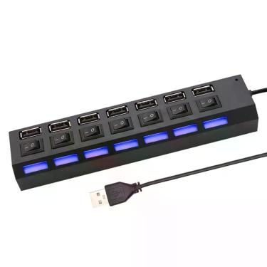 Imagem de Hub Usb 7 Portas Com Chave Seletora 2.0 High Speed Pen Drive - Relet