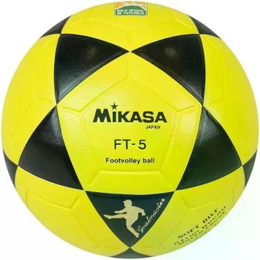 Imagem de Bola De Futevôlei Mikasa Ft-5 Amarela E Preta - Oficial
