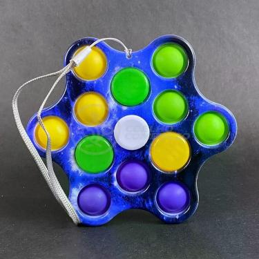 Imagem de Hand Spinner Pop It Led Luminoso Tiktok Sensorial Azul